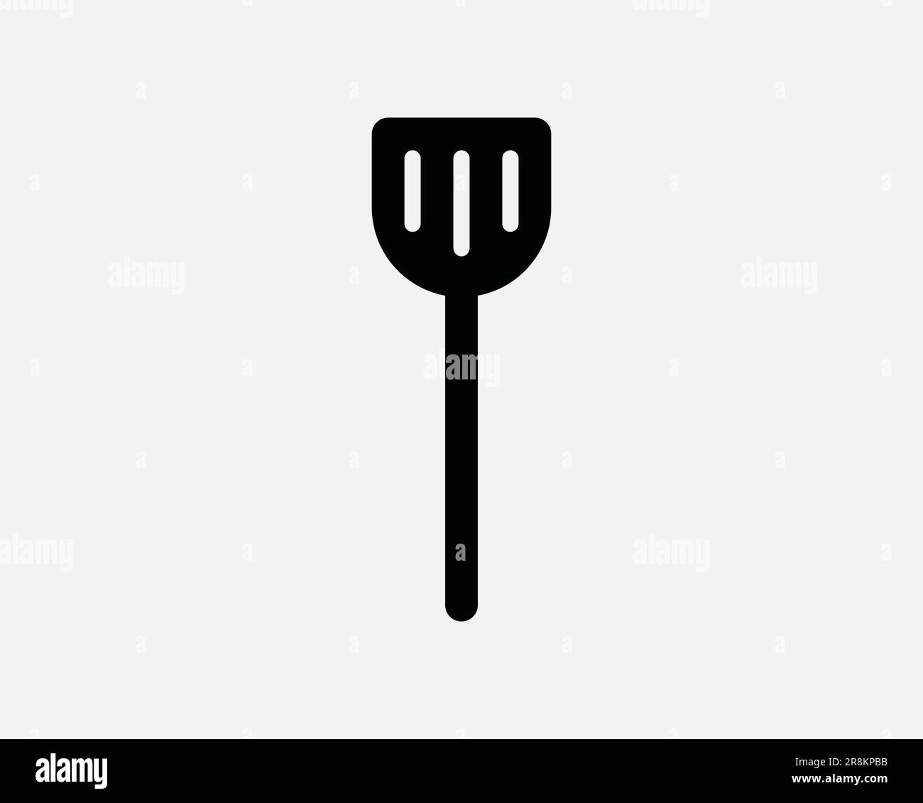 Symbol Für Spachtel. Kochutensil Küchenausstattung Werkzeug Besteck Restaurant Koch. Schwarzes weißes Schild Illustration Grafik Clipart EPS-Vektor Stock Vektor