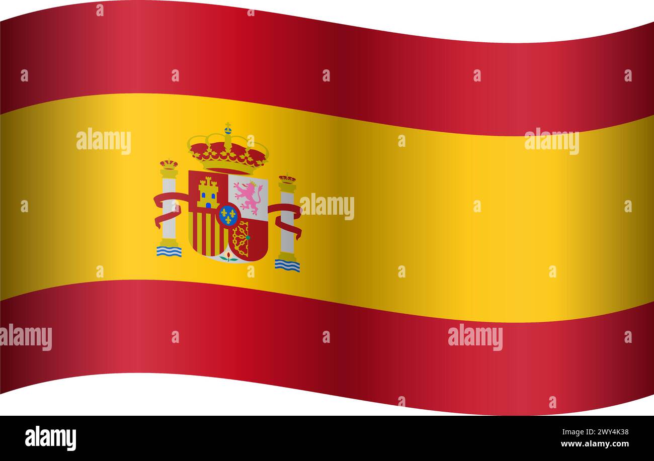 Ceuta-Melilla-Flagge Stock Vektor