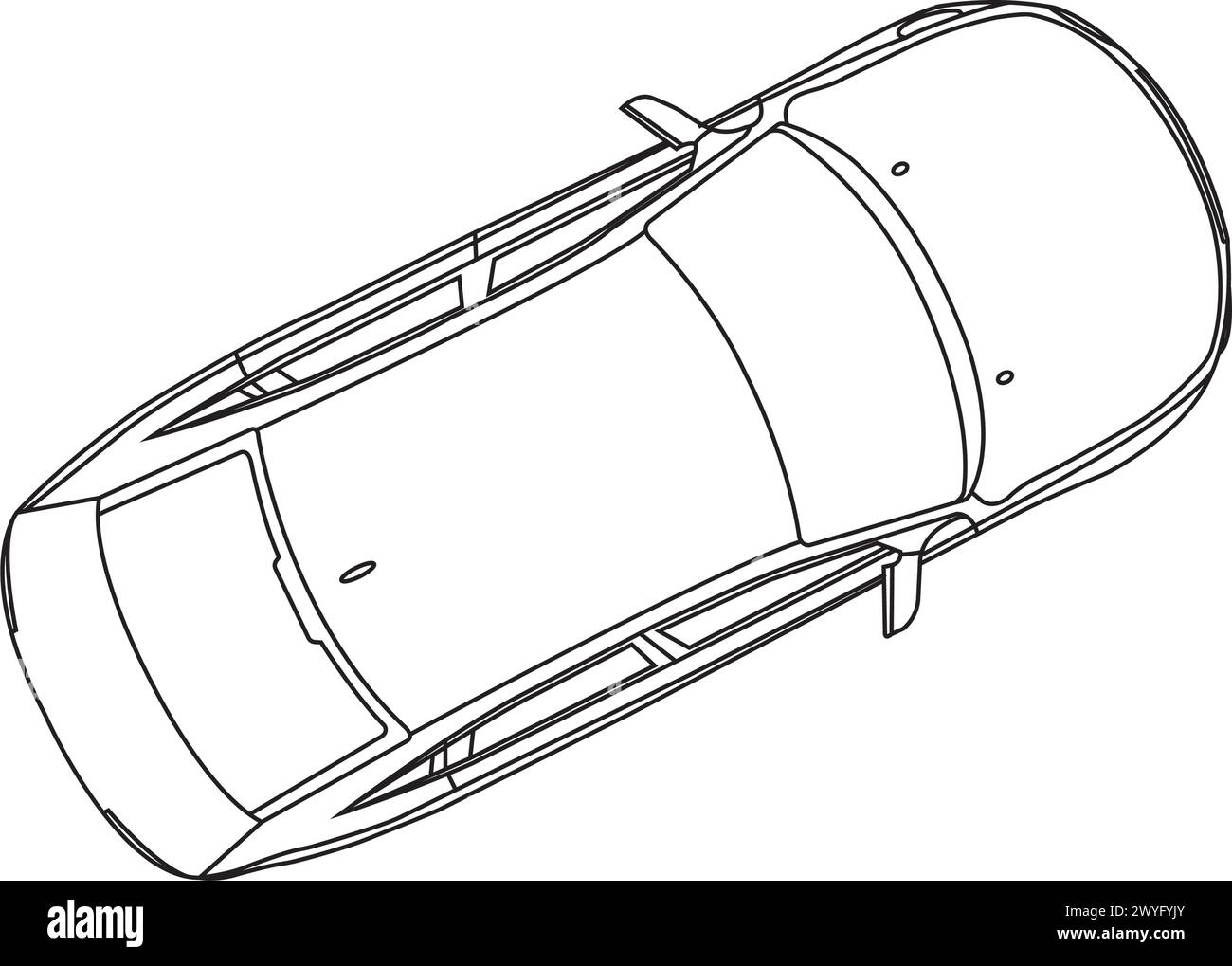 Draufsicht des Vektor-Symbols des Autos Stock Vektor