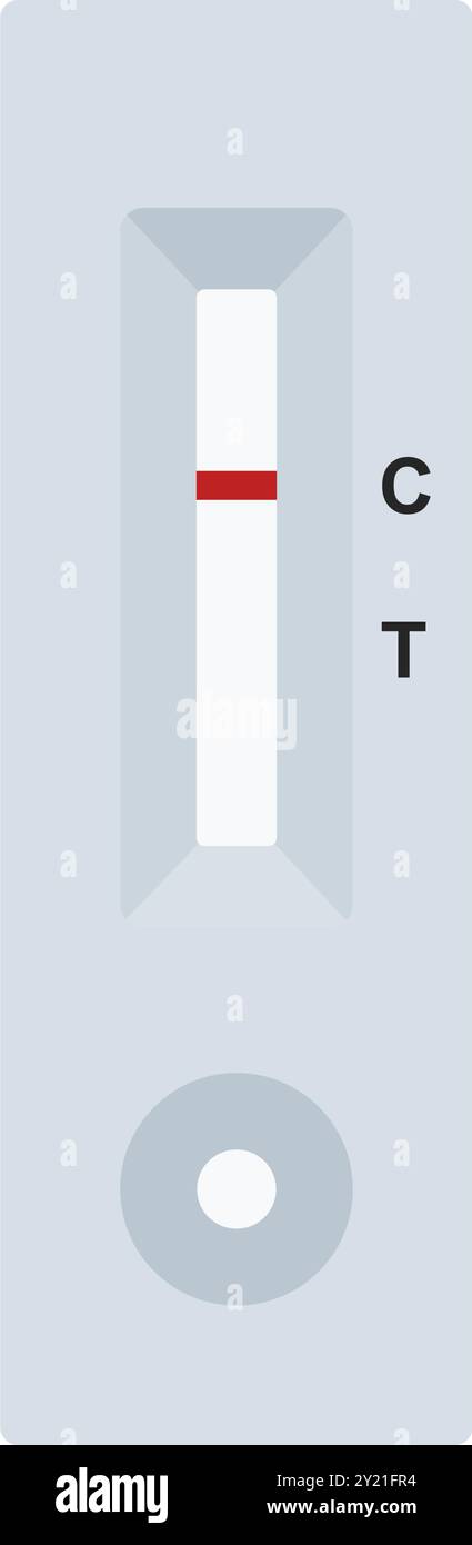 Ein Antigen-Schnelltest oder EINE RATTE liefert ein negatives Ergebnis für COVID oder andere Vektorkrankheiten Stock Vektor
