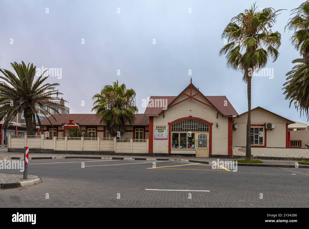 Historisches deutsches Kolonialgebäude, Swakopmund, Erongo Region, Namibia Stockfoto