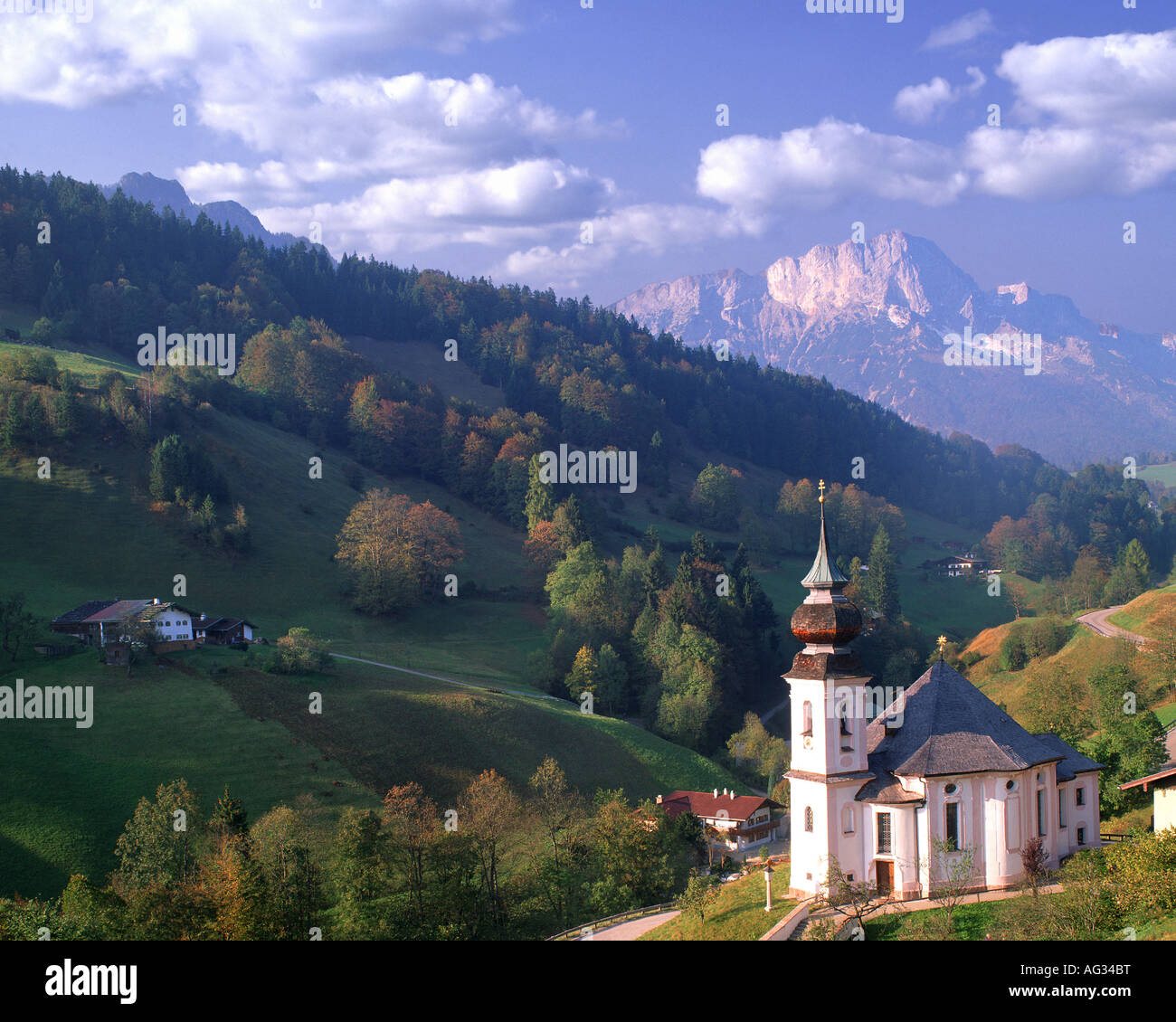 DE - Bayern: Kirche Maria Gern in der Nähe von Barchtesgaden Stockfoto