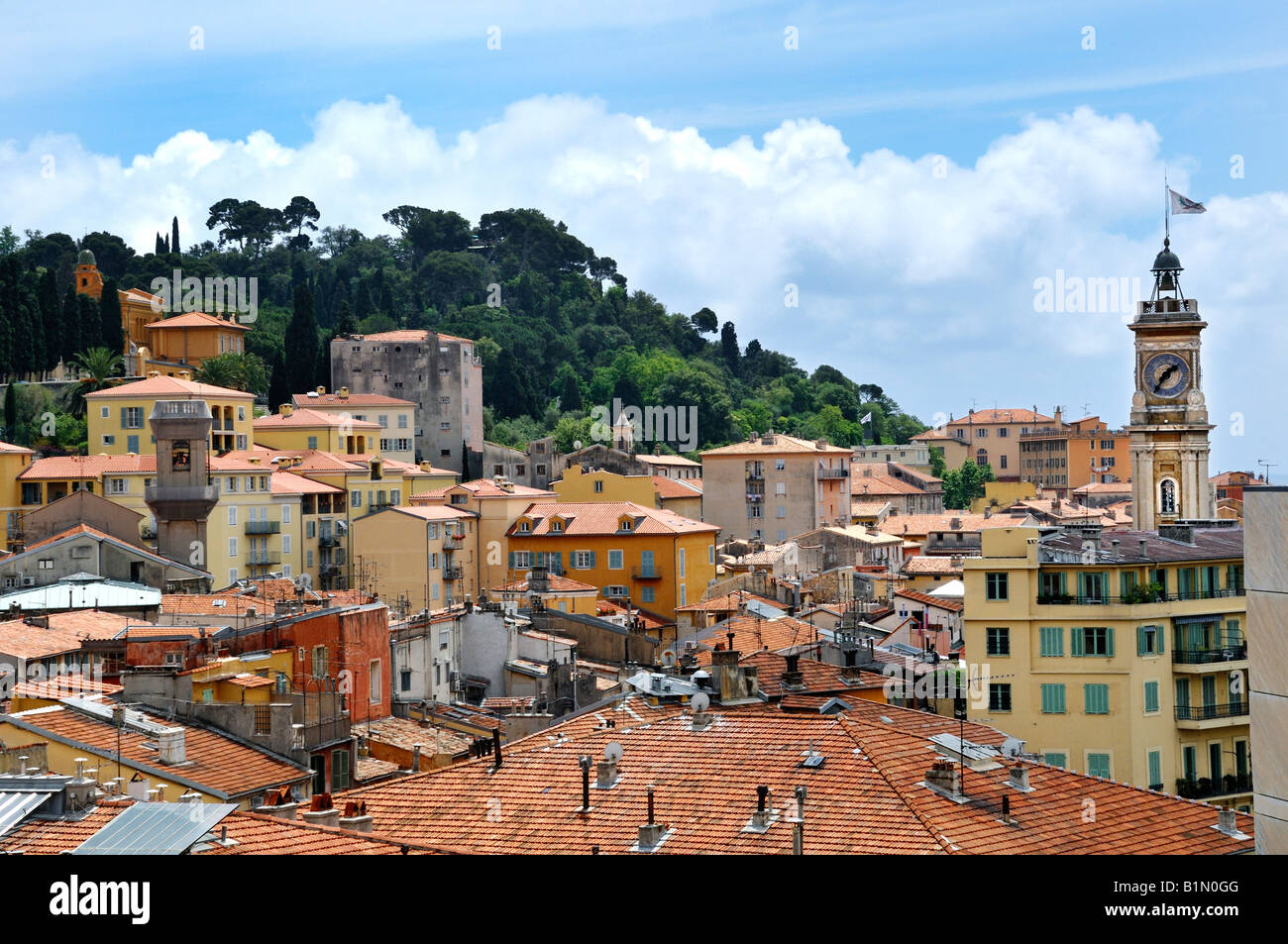 Urlaub und Travel A Blick auf Nizza Frankreich für nur zur redaktionellen Nutzung Stockfoto