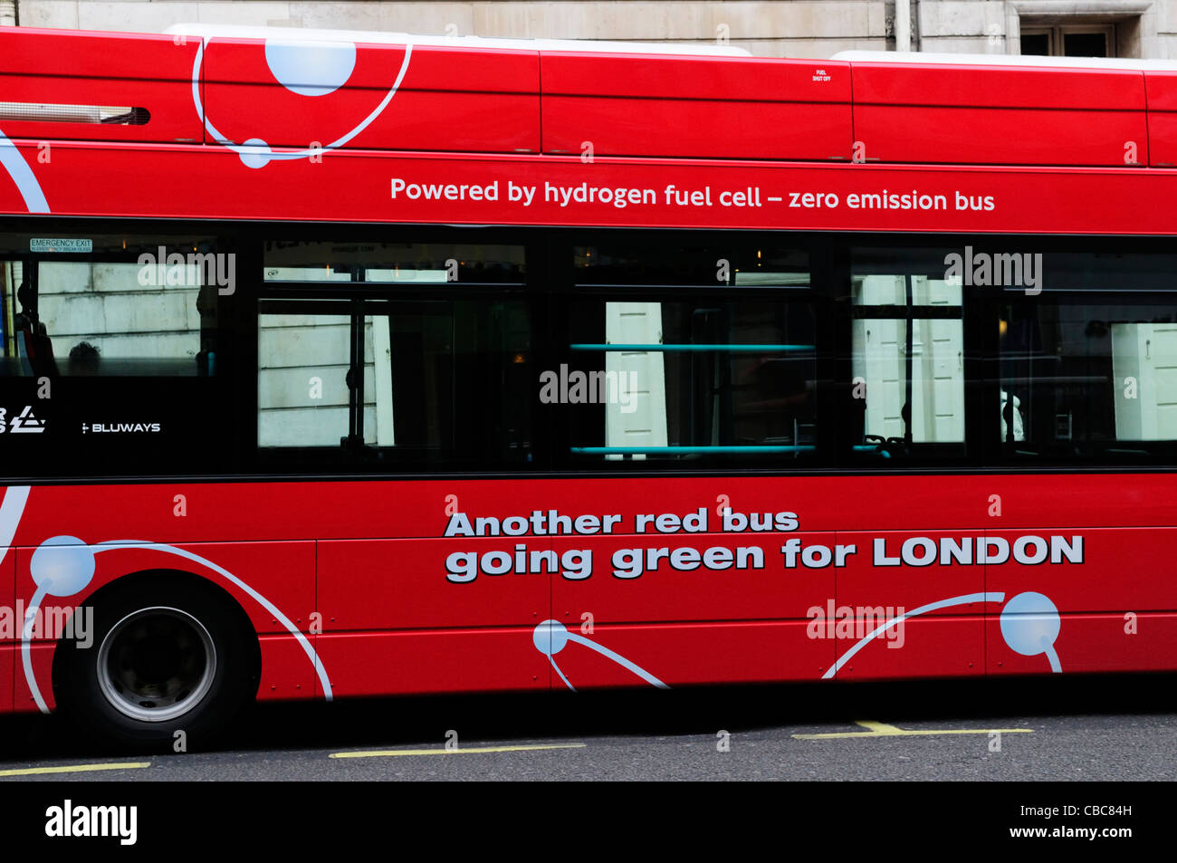 London Bus Powered By Wasserstoff-Brennstoffzelle, London, England, Vereinigtes Königreich Stockfoto