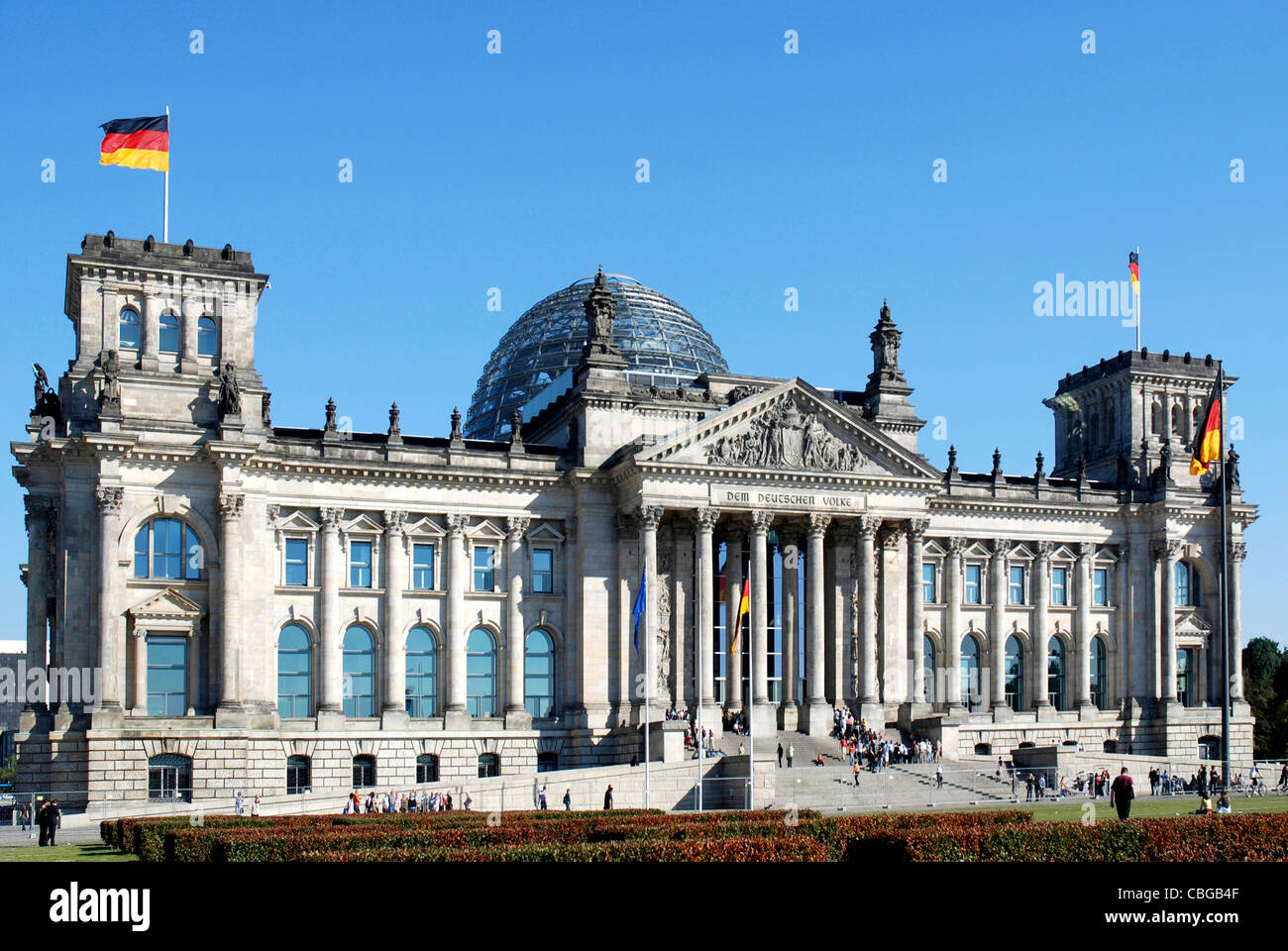 Deutschen Reichstag Gebäude in Berlin - Sitz des deutschen Bundes Parlament Bundestag. Stockfoto