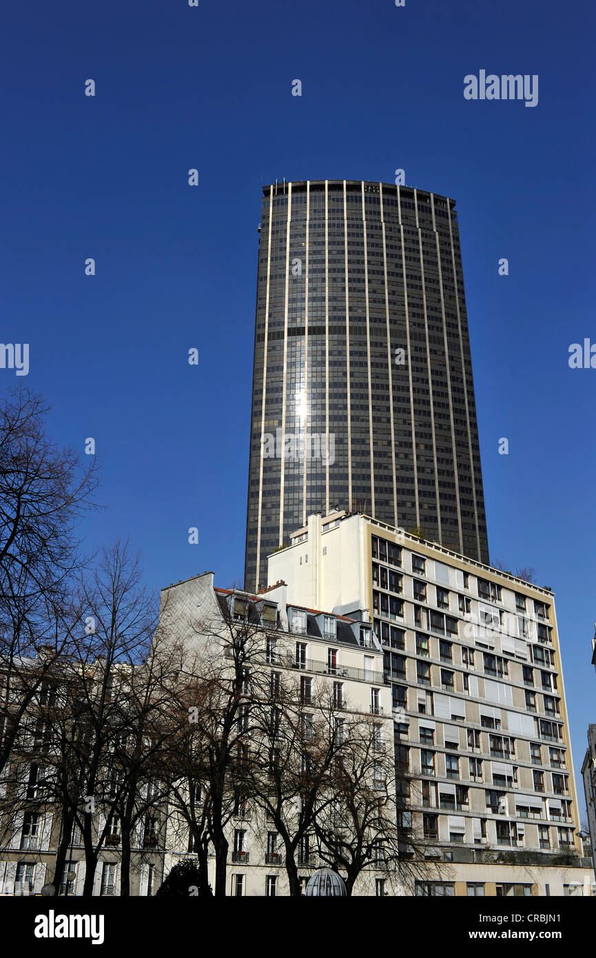 Wolkenkratzer, Tour Montparnasse oder Tour Montparnasse, Paris, Frankreich, Europa Stockfoto