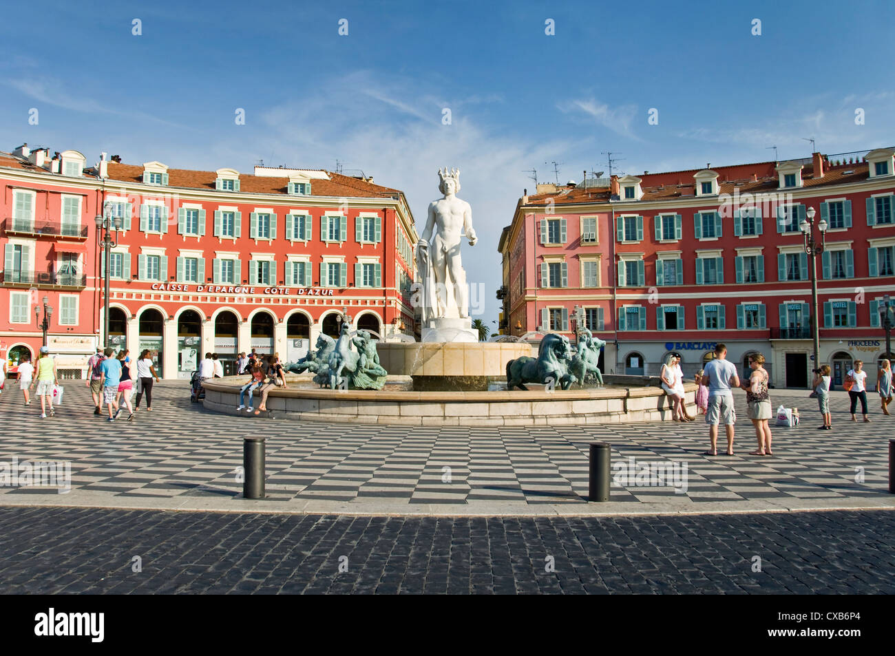 Fontaine du Soleil (Brunnen der Sonne), setzen Sie Masséna - Nizza, Frankreich Stockfoto