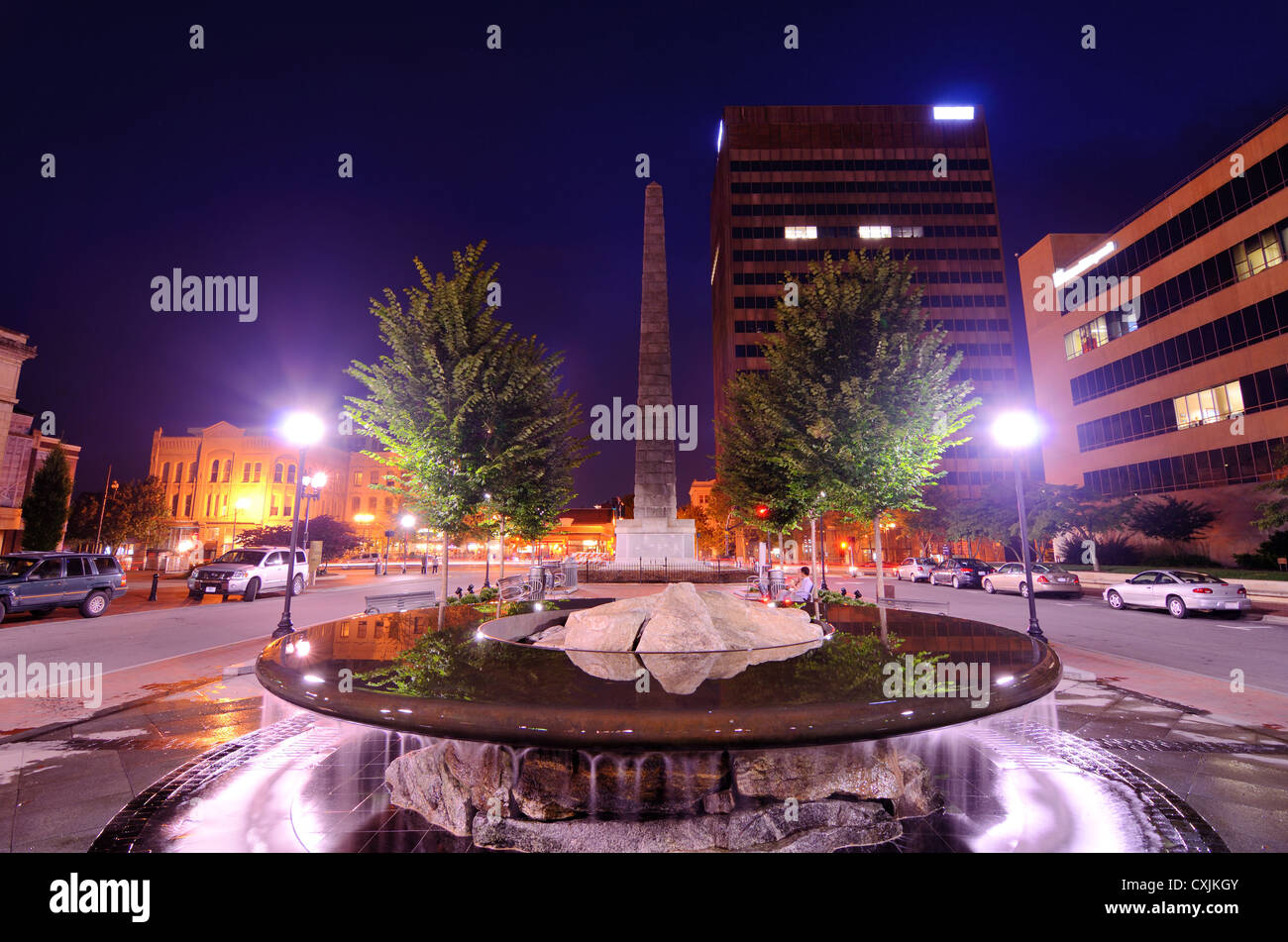 Pack-Platz in Asheville, North Carolina. Stockfoto