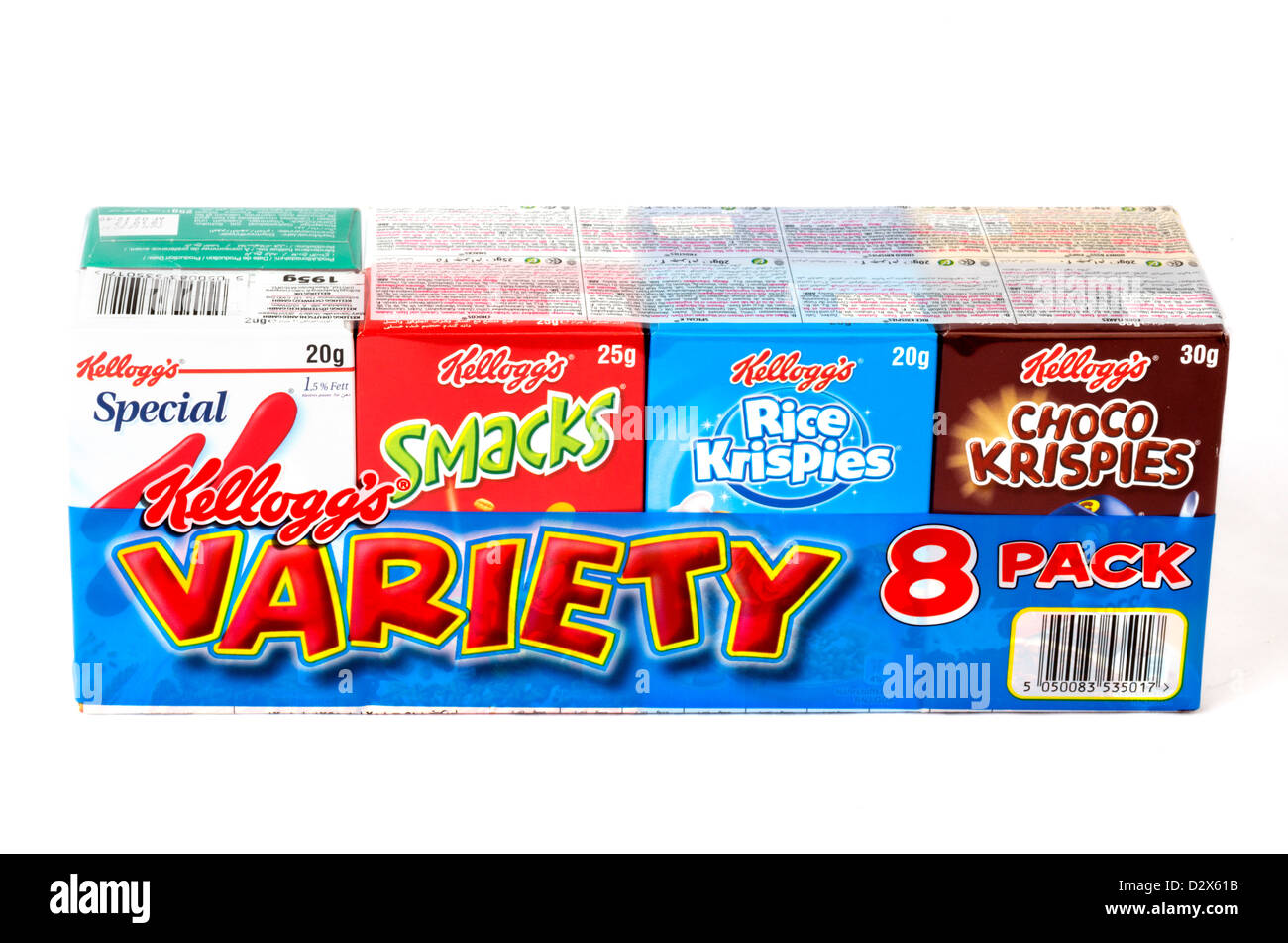 Kelloggs Variety Pack Frühstückskost aus Getreide, UK Stockfoto