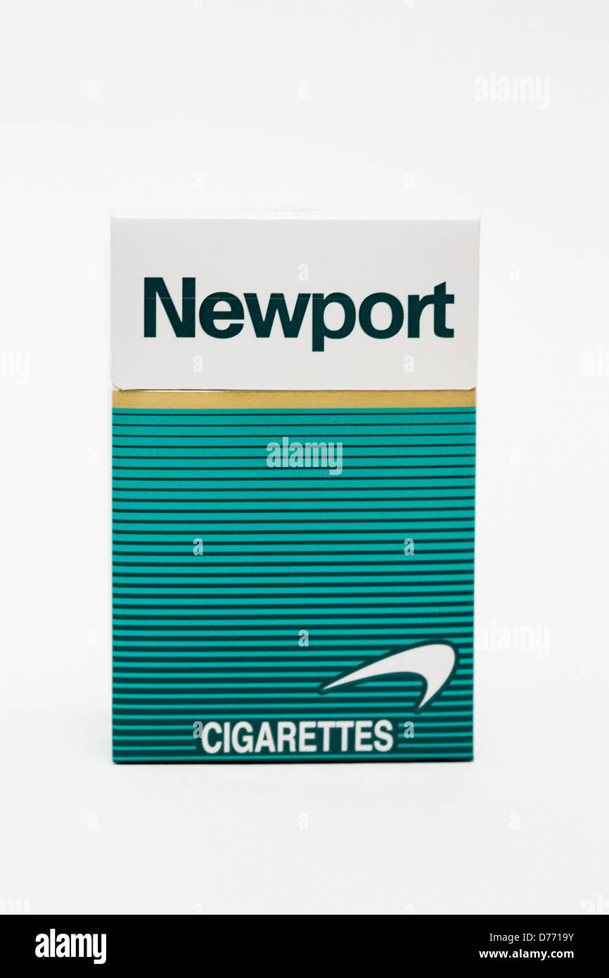 Eine Packung Zigaretten Newport. Stockfoto