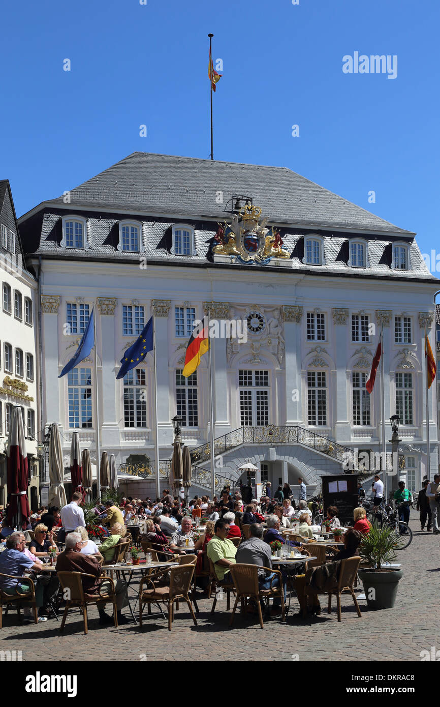 Bonn Nordrhein Westfalen Markt Marktplatz Rathaus Stockfoto