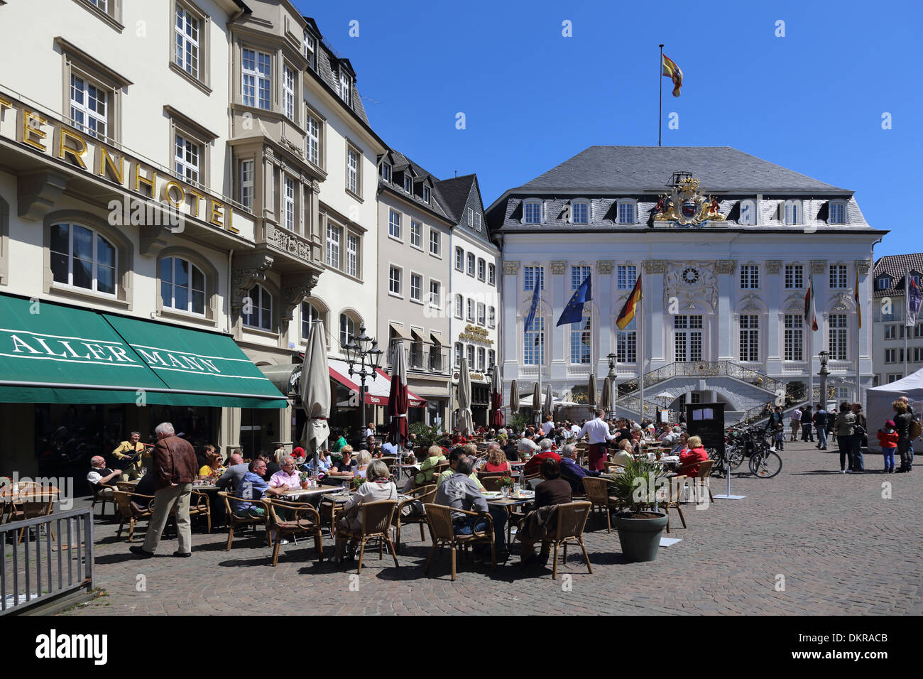 Bonn Nordrhein Westfalen Markt Marktplatz Rathaus Stockfoto