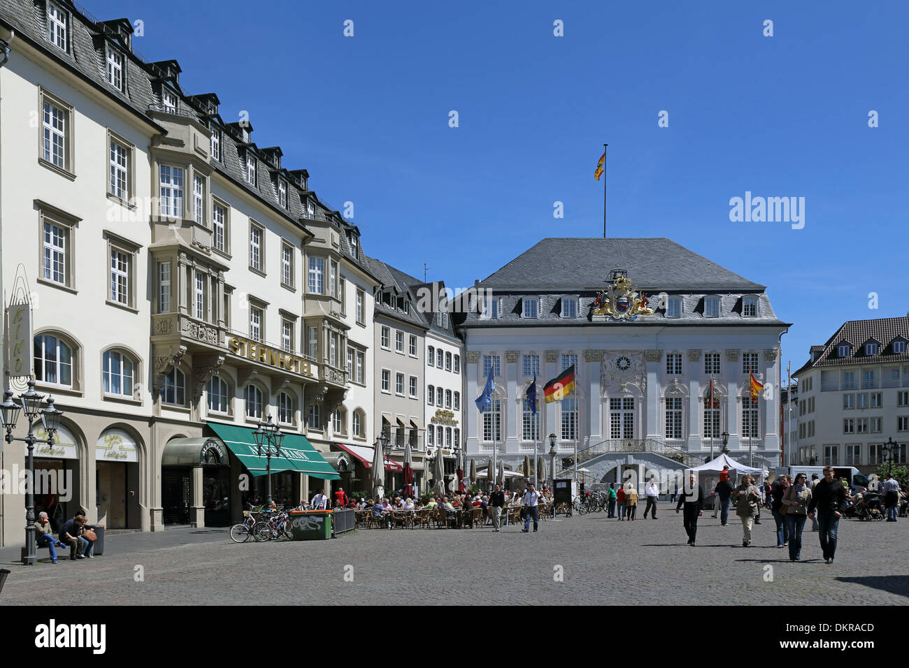 Bonn Nordrhein Westfalen Markt Marktplatz Rathaus Stockfoto