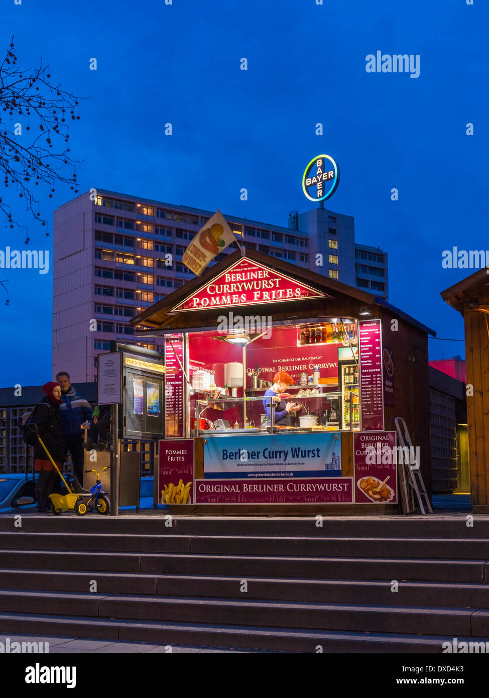 Deutsche Wurst Straße Garküche, traditionelle Wurst Verkäufer, Berlin, Deutschland, Europa Stockfoto