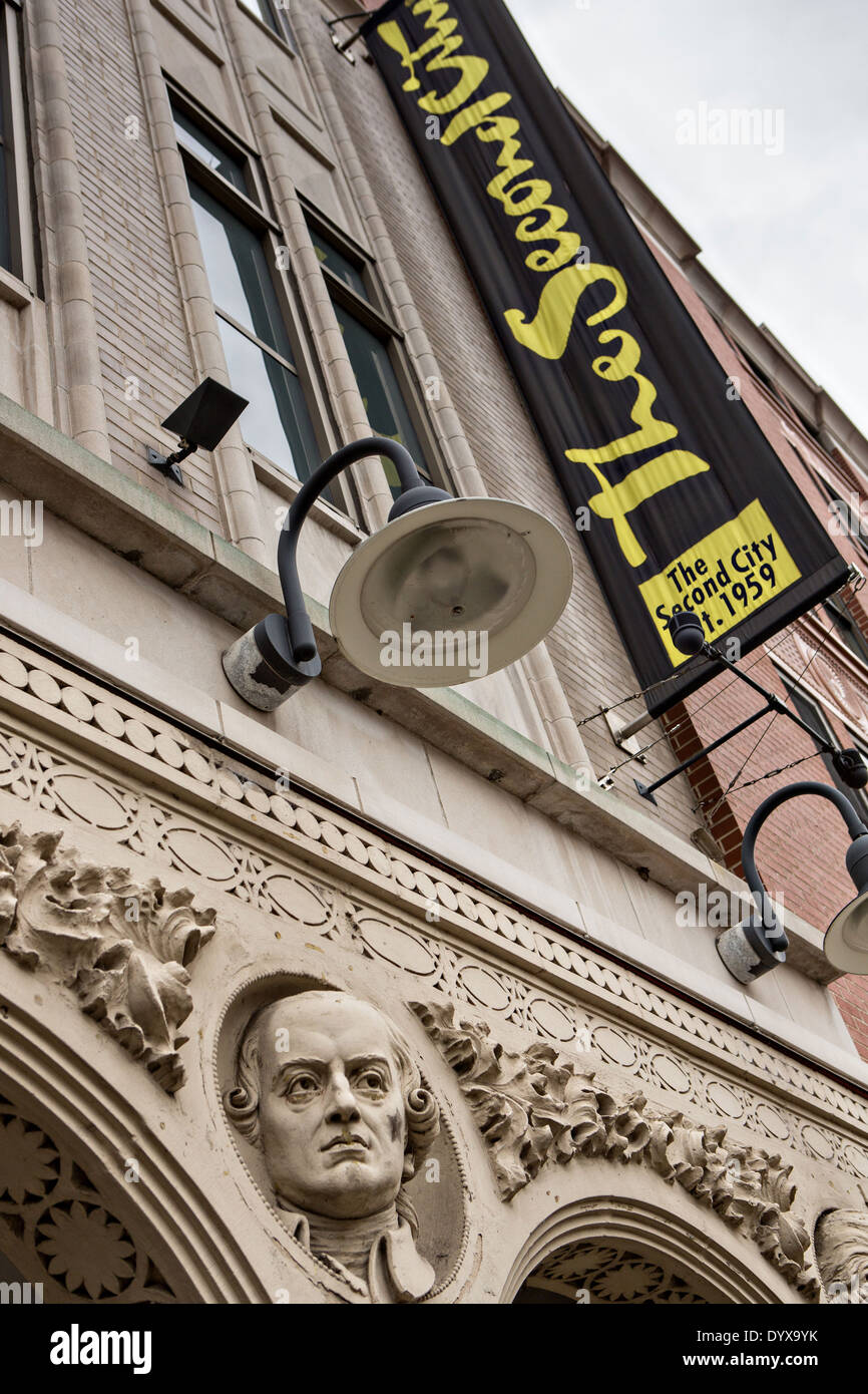 Der Second City-Improvisations-Comedy-Theater im Stadtteil Old Town Chicago, Illinois, USA Stockfoto