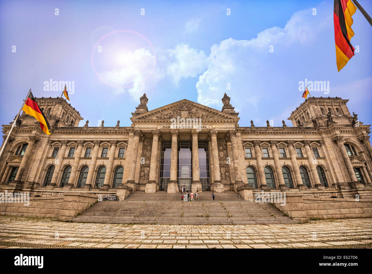 Das deutsche Parlamentsgebäude (Reichstag) in Berlin Stockfoto