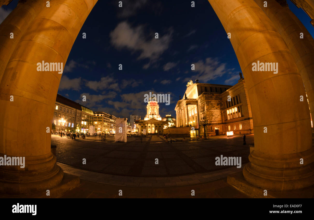 Konzerthaus und der deutschen Kirche, Gendarmenmarkt, Berlin, Deutschland Stockfoto