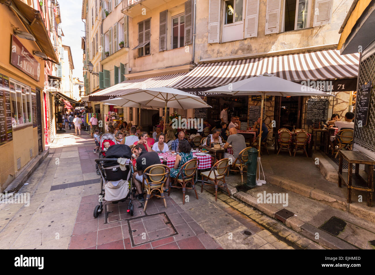 Frankreich, Cote d ' Azur, Nizza, Restaurant in Altstadt Stockfoto