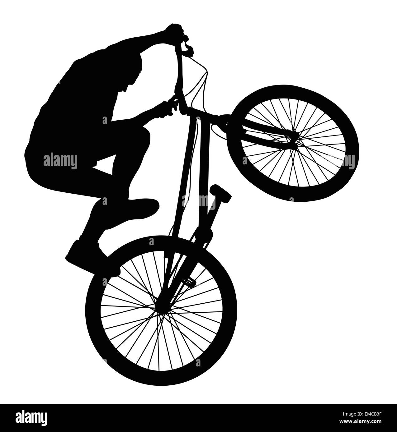 Biker-Vektor-silhouette Stockfoto