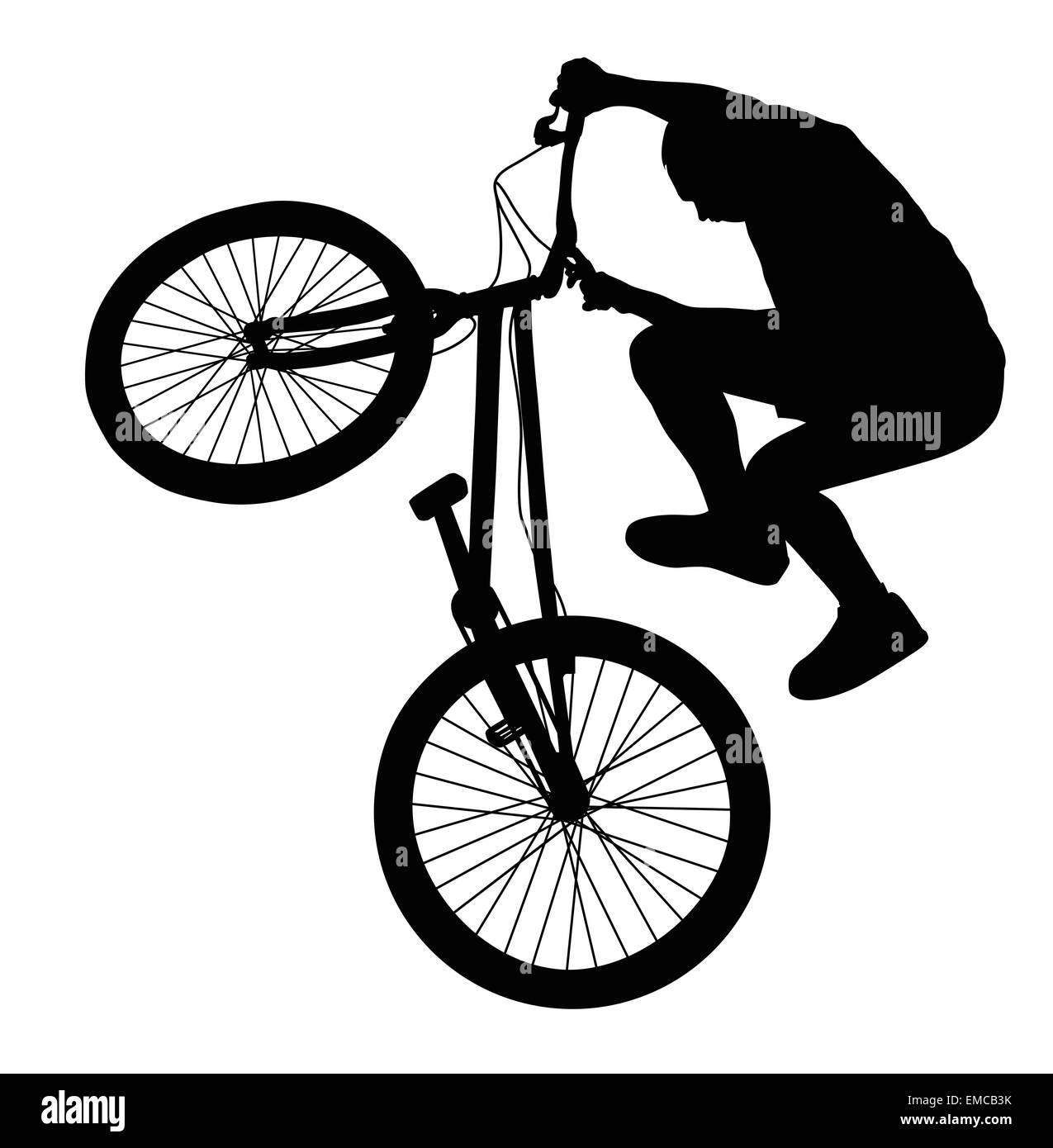 Biker-Vektor-silhouette Stockfoto