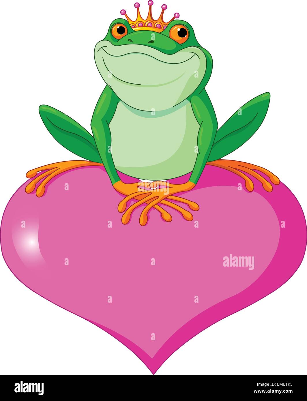 Valentine-Frosch Stock Vektor