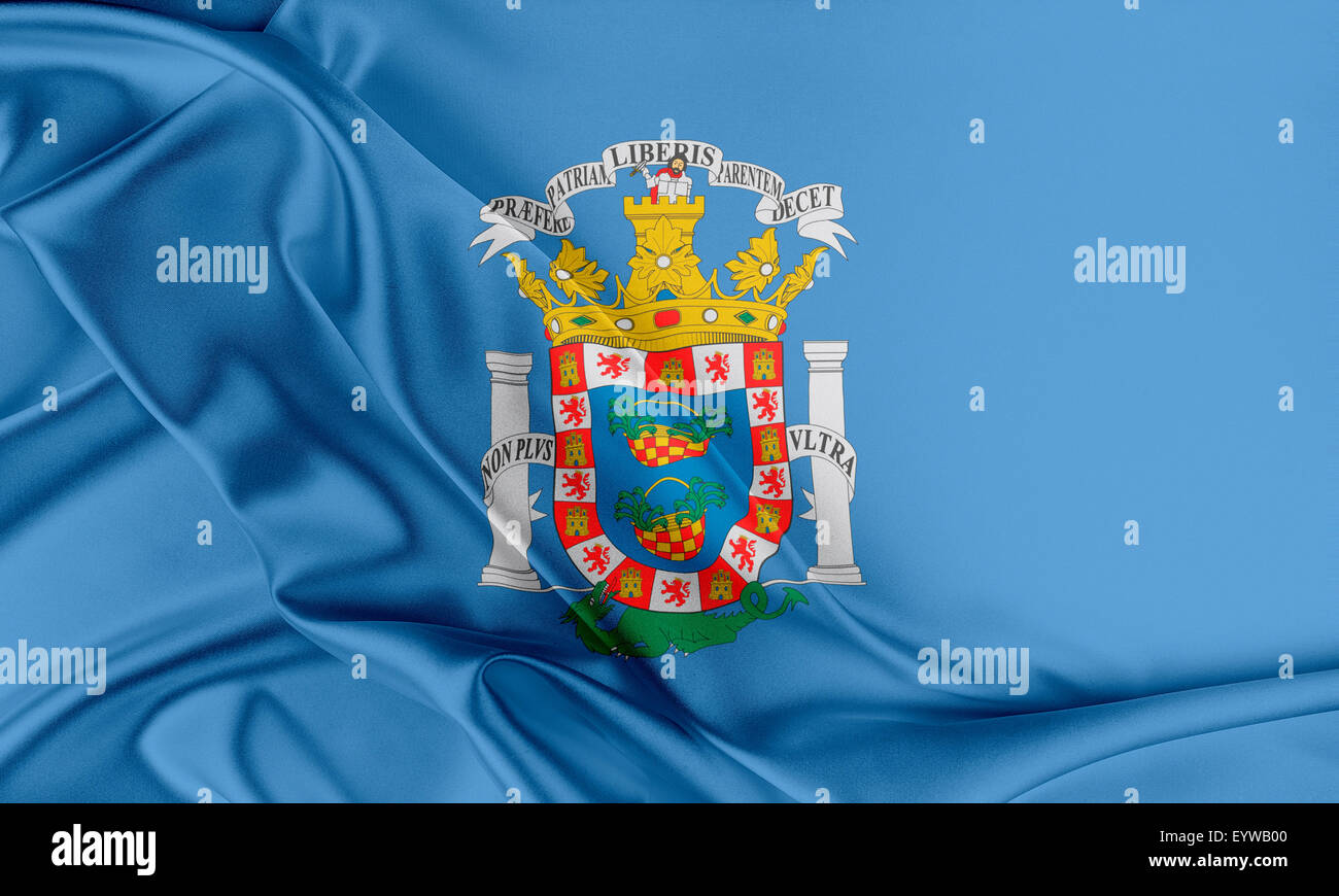 Melilla-Flagge. Stockfoto