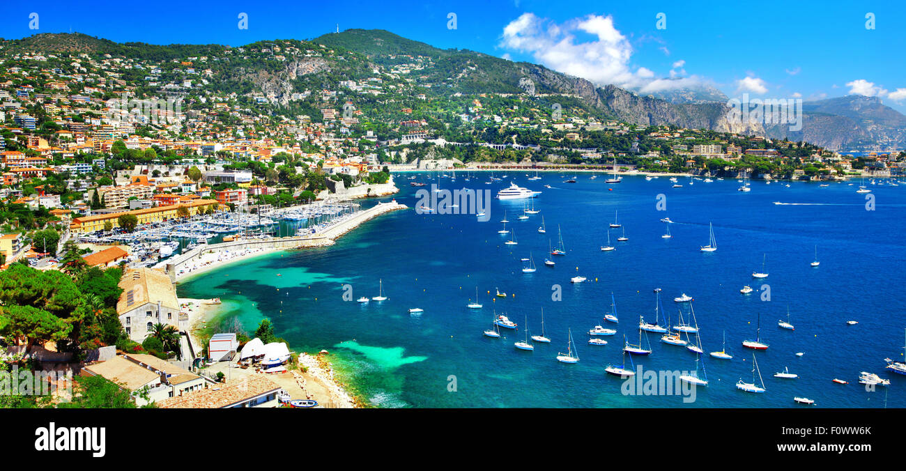 Blick auf Nizza, Côte d ' Azur, die azurblaue Küste von Frankreich Stockfoto