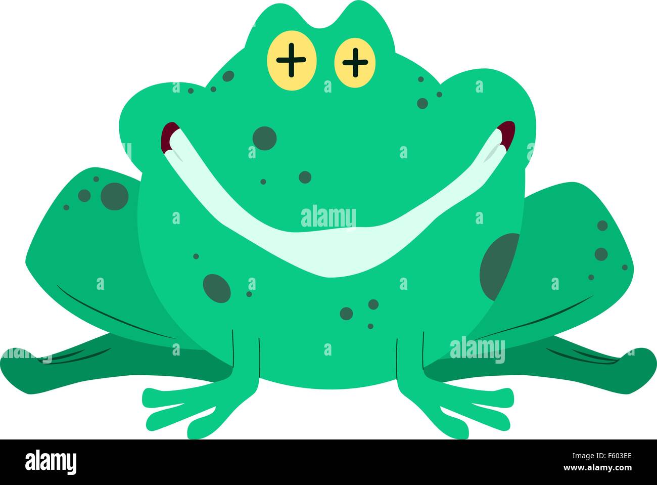 Vektor-Illustration einen grünen Frosch. Stock Vektor