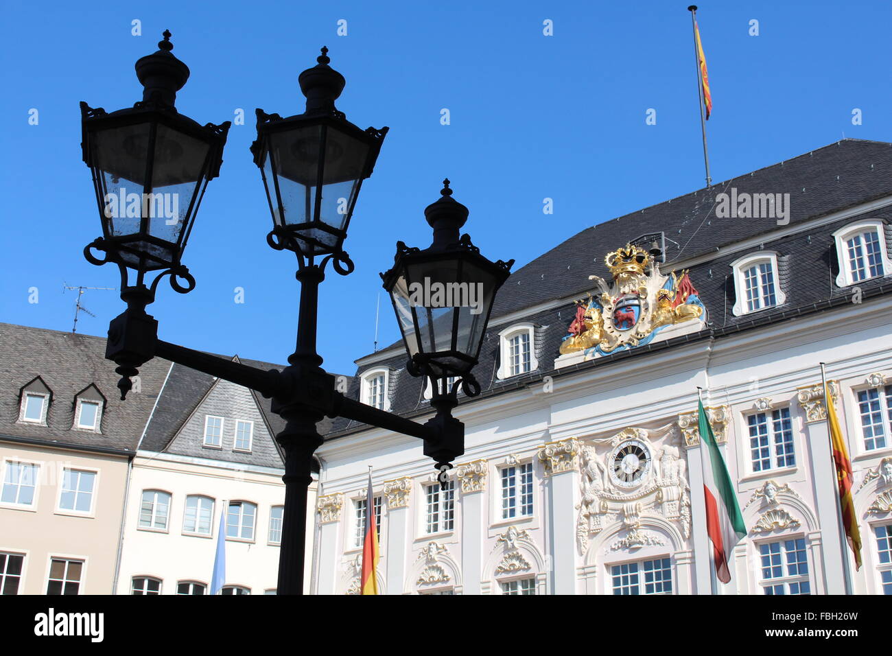 Bonn, Deutschland, alte Rathaus am Marktplatz Stockfoto