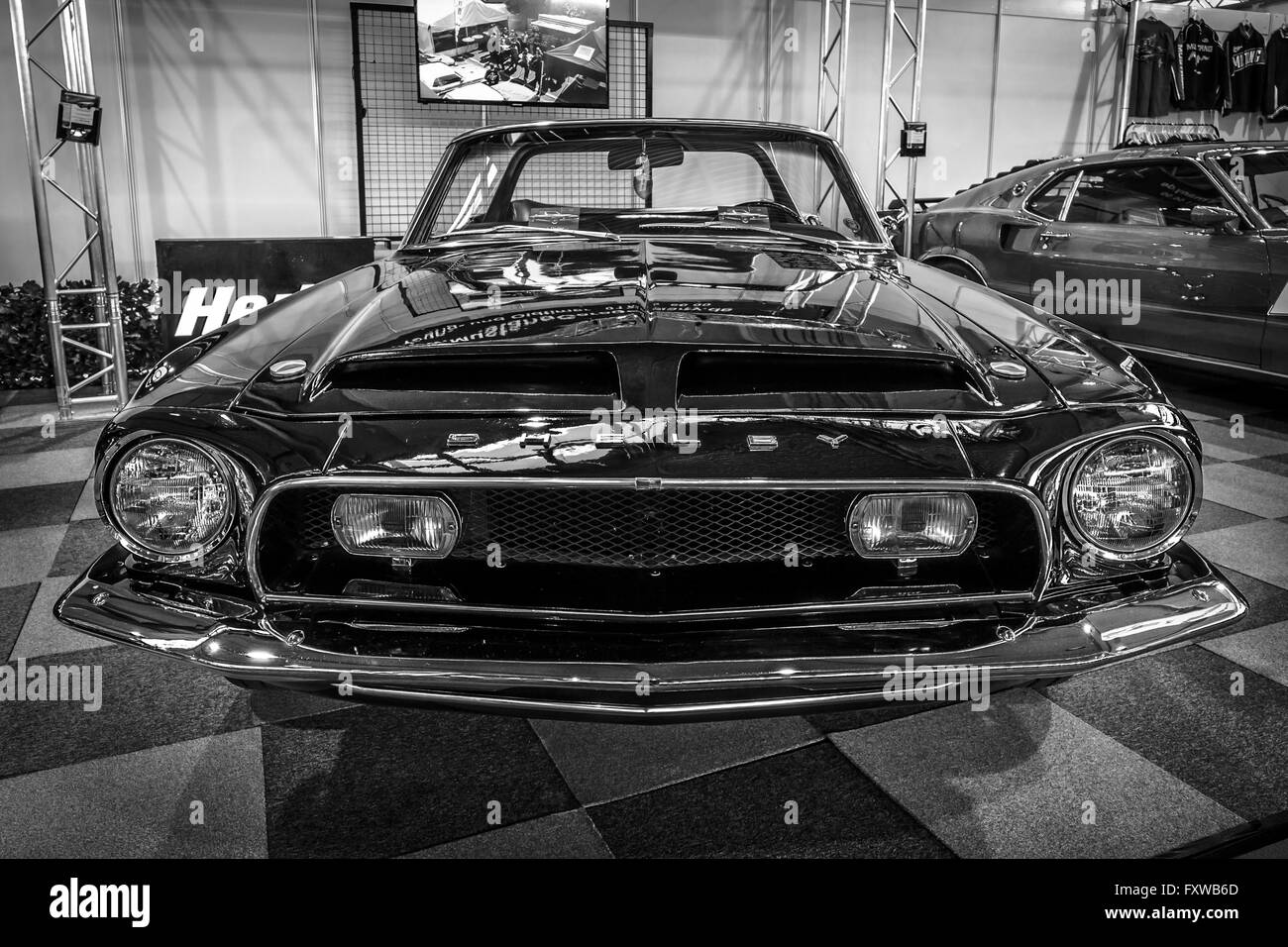 Pony-Car Shelby Cobra GT 350 Cabrio Tribut, 1968. Stockfoto