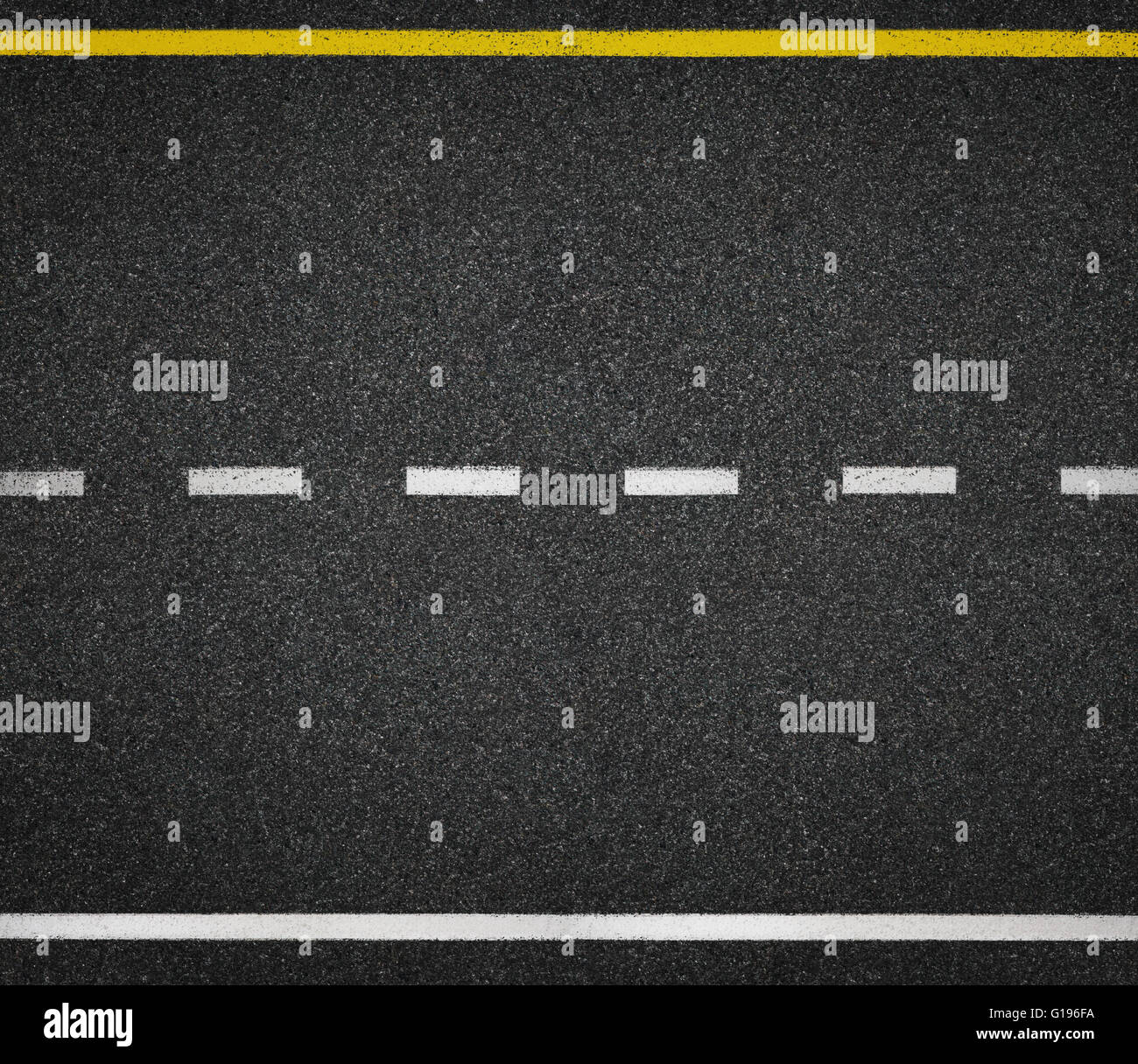 Ansicht von oben Weg. Asphalt Autobahn Linie markiert. Stockfoto