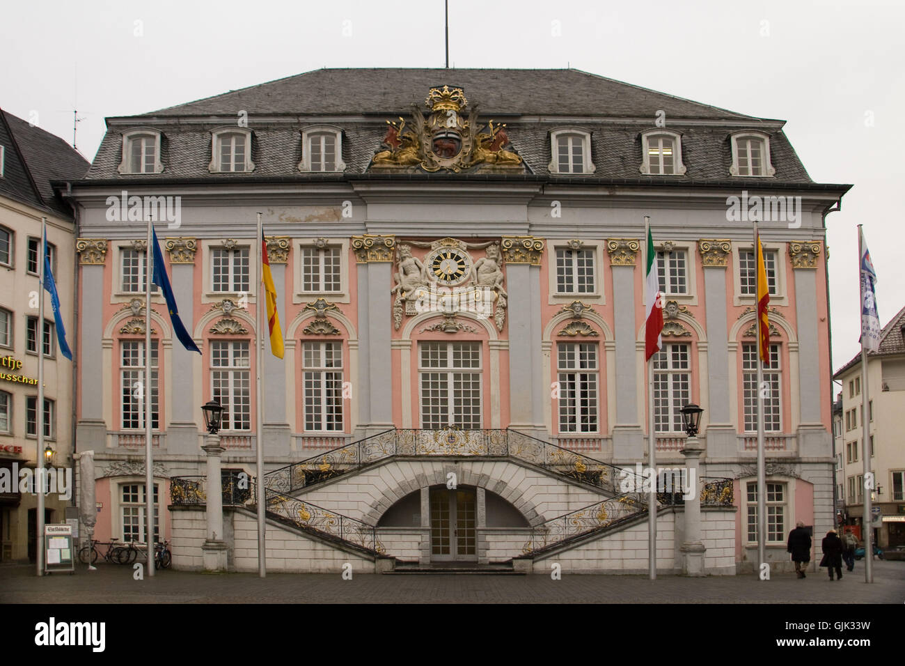 das alte Rathaus auf dem Bonner Marktplatz Stockfoto