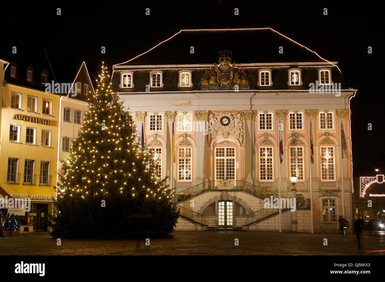 Bonn Rathaus advent Stockfoto