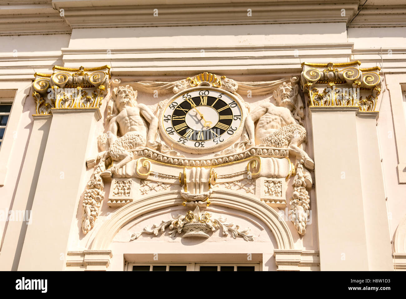 Uhr, altes Rathaus, Bonn, Deutschland Stockfoto