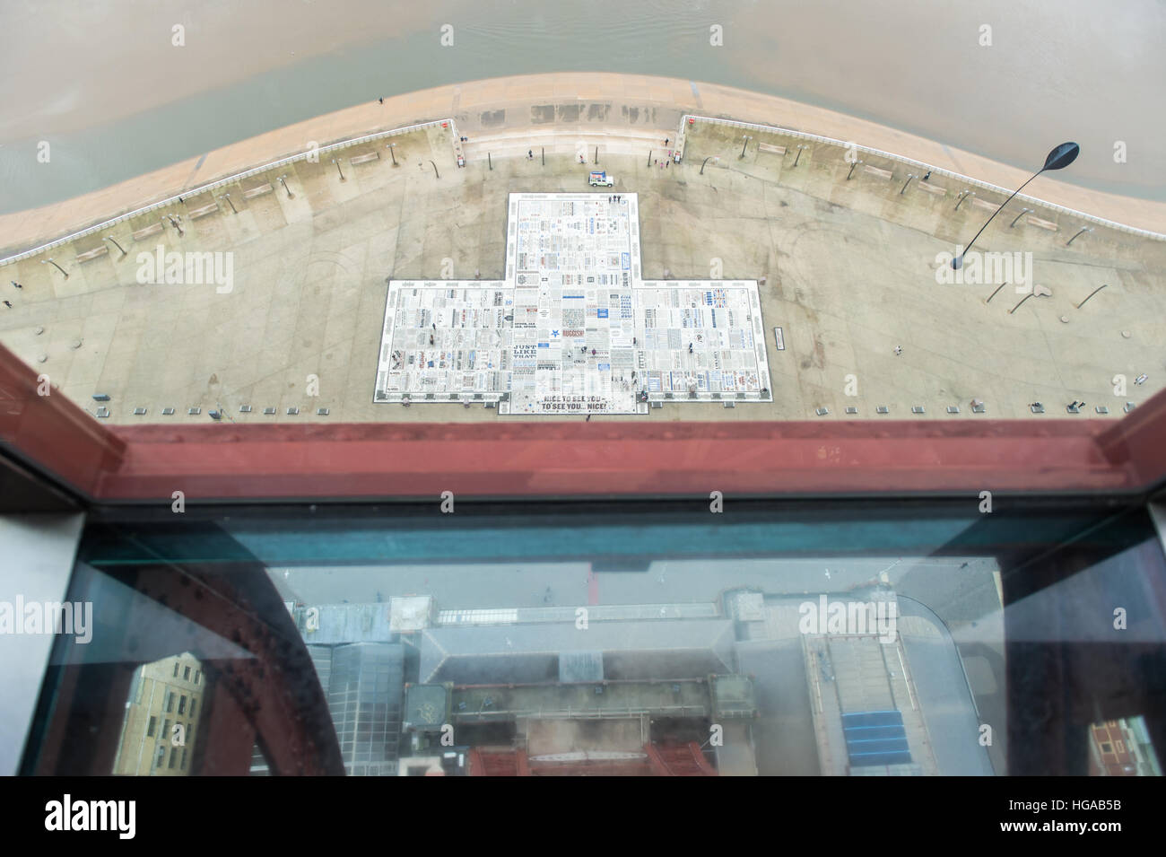 Der Blackpool Komödie Teppich aus der Spitze des Turmes Blackpool, Lancashire, Vereinigtes Königreich. Stockfoto