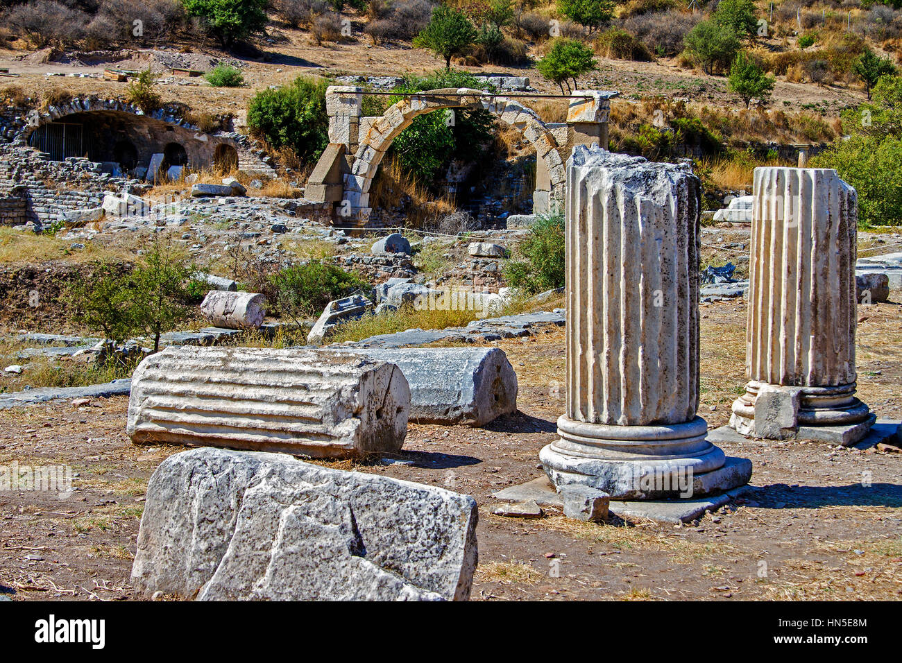 Ephesus-Türkei Prytaneion (Treffpunkt) Stockfoto