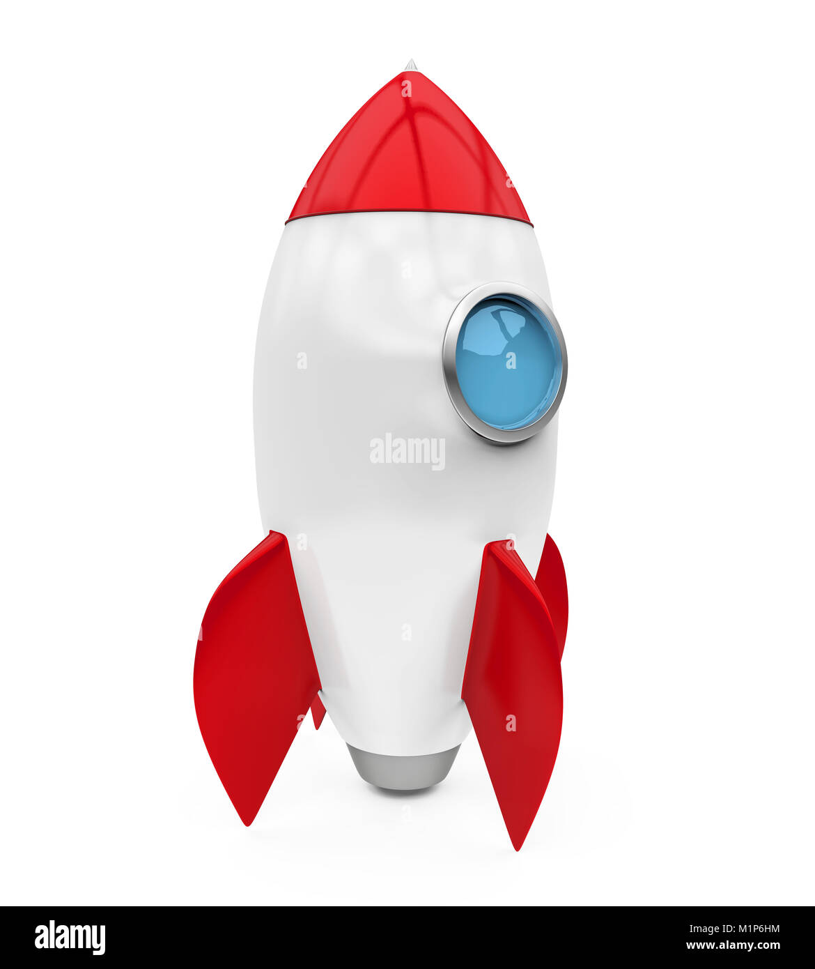 Rocket Space Ship isoliert Stockfoto