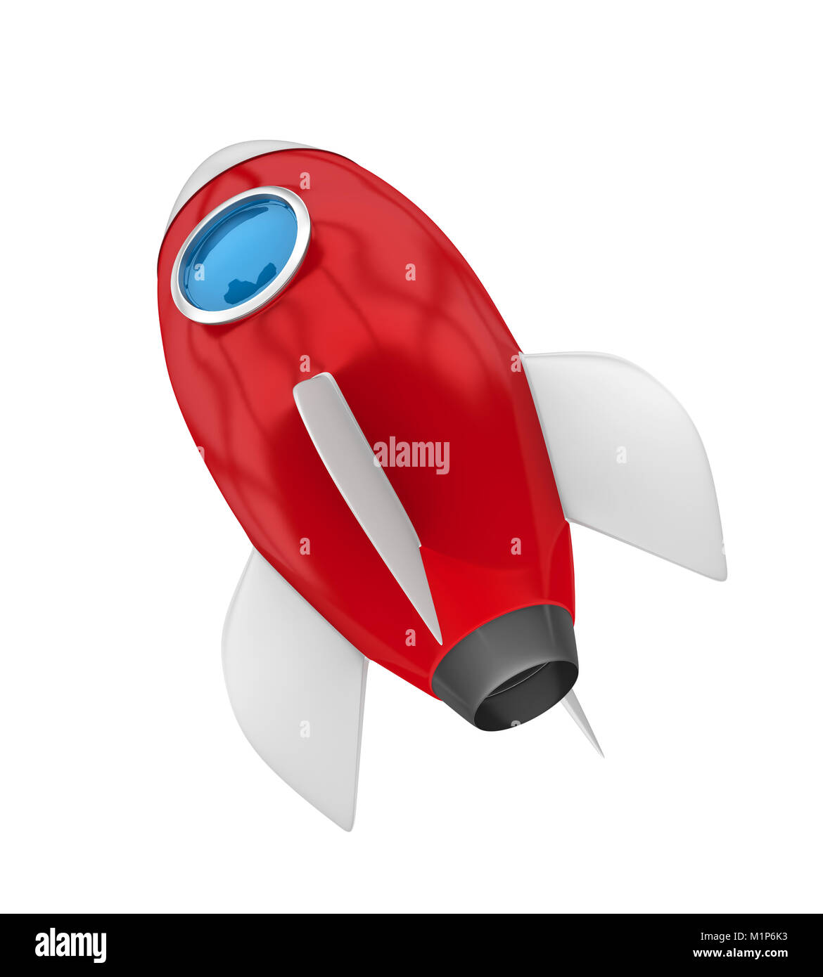 Rocket Space Ship isoliert Stockfoto