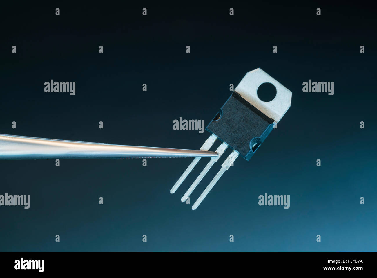 Silizium-Chip. Stockfoto