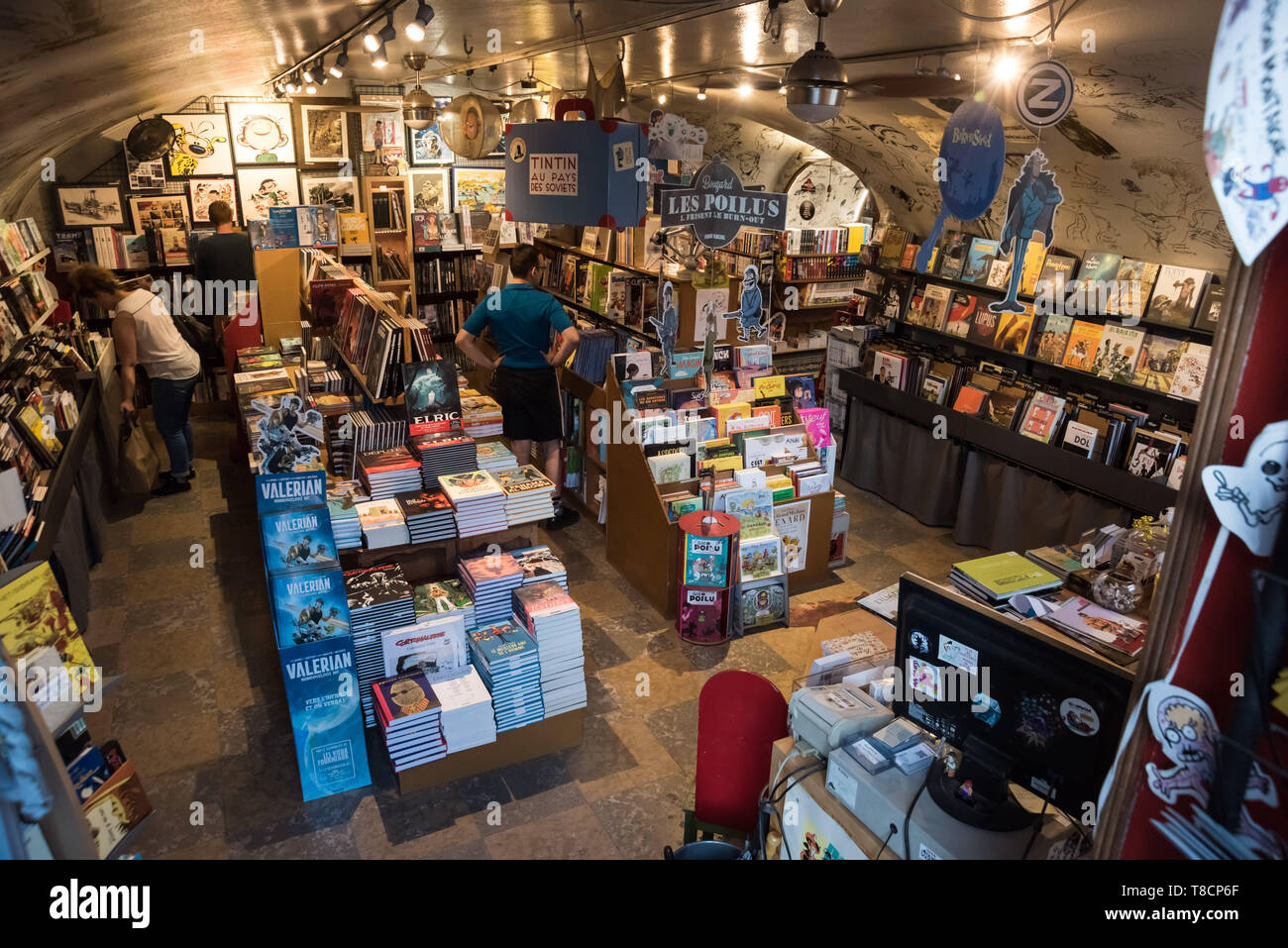 Lyon, Antonin Poncet, Comicshop Stockfoto