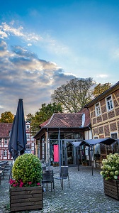 Wolfsburg Sehenswürdigkeiten - Pause im Restaurant Schlossremise