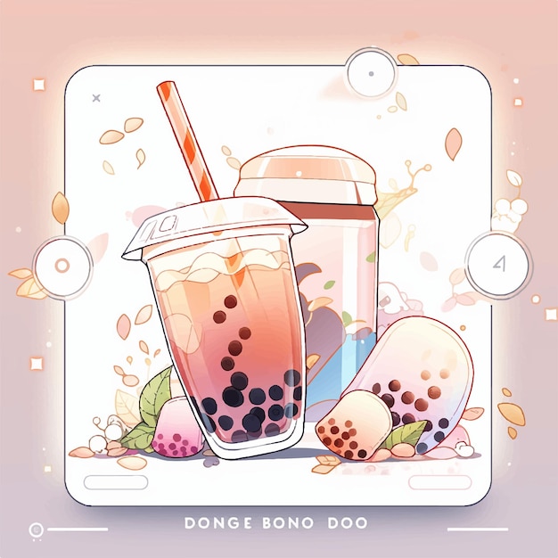 Premium Photo | Delicious bubble tea instagram post