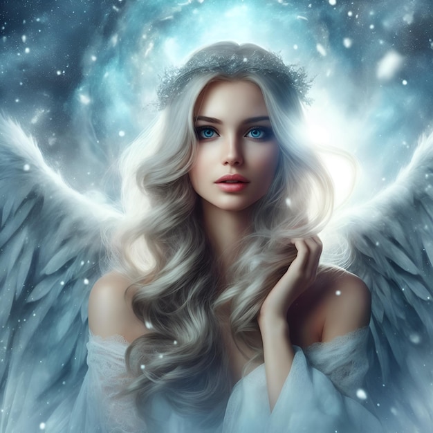 Premium Photo | Illustration of a super beautiful angel AI generated