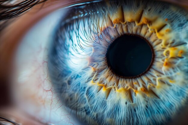 Premium Photo | Macro shot of a blue human eye with detailed texture