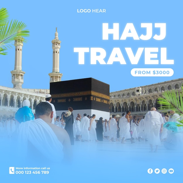 Hajj Mubarak post with beautiful kaaba makkah and arabic islamic ...