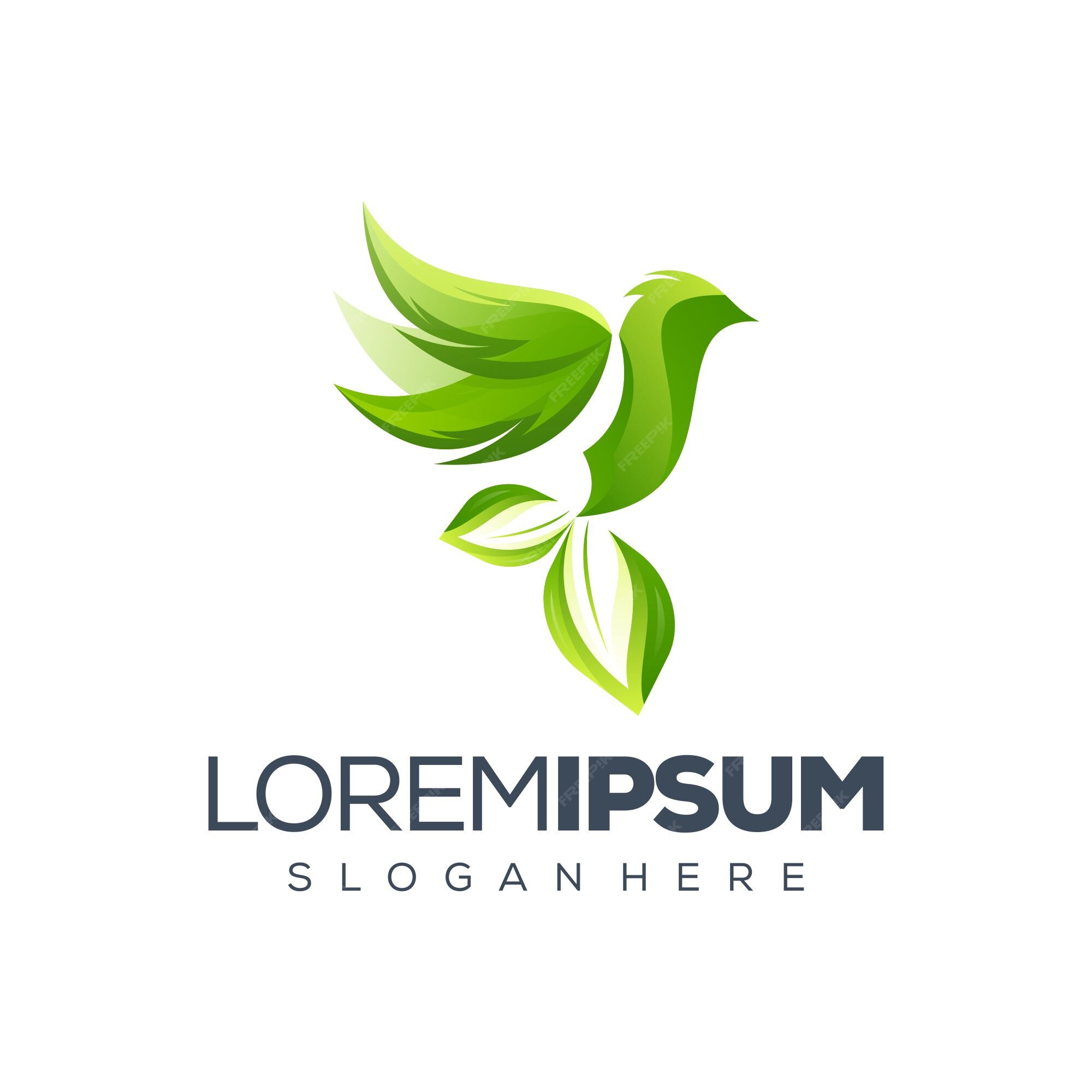 Premium Vector | Bird leaf logo design