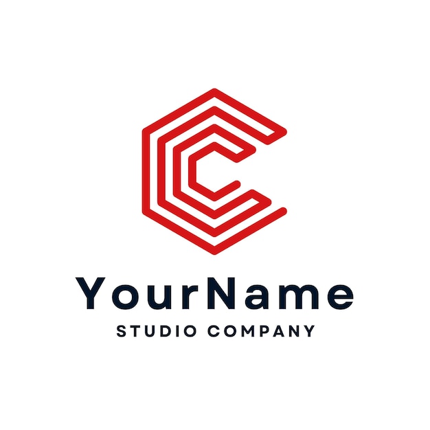 Premium Vector | Illustrated studio letter c logo template