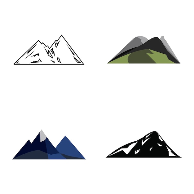 Premium Vector | Mountain icon logo