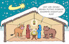 Cartoon: Hybride Angriffe (small) by Erl tagged politik,weihnachten,stall,krippe,putin,hybrid,angriff,bär,afd,bethlehem,stern,karikatur,erl