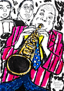 Cartoon: Sidney Bechet (small) by Pascal Kirchmair tagged sidney,bechet,clarinetist,clarinet,usa,new,orleans,louisiana,jazz,star,hall,of,fame,musik,musiker,musician,music,singer,songwriter,composer,illustration,zeichnung,pascal,kirchmair,cartoon,caricature,karikatur,ilustracion,ink,drawing,dibujo,desenho,disegno,ilustracao,illustrazione,illustratie,dessin,de,presse,du,jour,art,the,day,tekening,teckning,cartum,vineta,comica,vignetta,caricatura,portrait,portret,retrato,ritratto,porträt,tusche,tuschezeichnung,encre,chine,tinta,china,inchiostro,tuschepinsel,pen,arte,artwork,kunst,midnight,in,paris,woody,allen